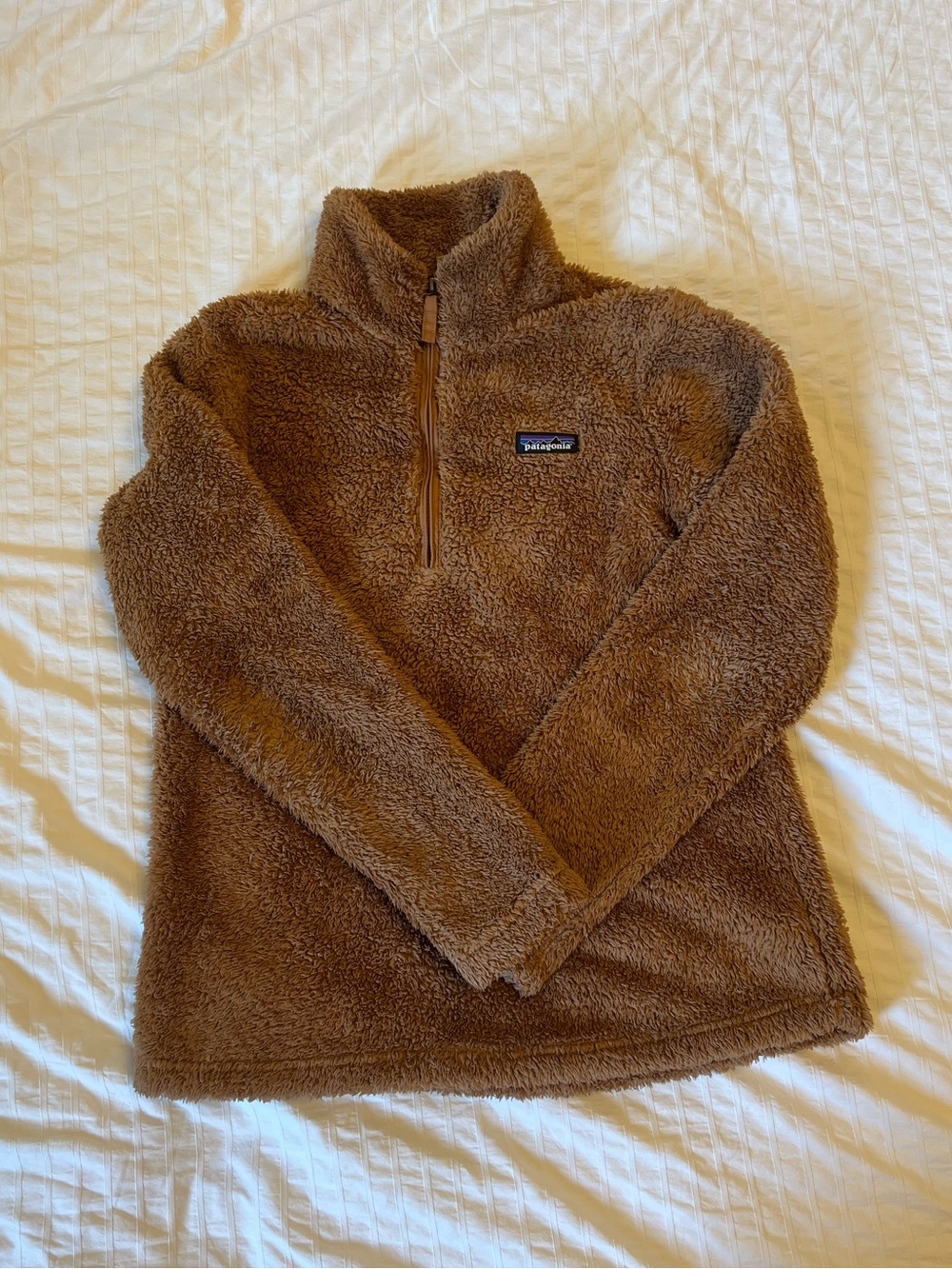 Patagonia Los Gatos 1/4 Zip Fleece Medium El Cap Khaki Deep Pile - Size:M - Picture 1 of 6